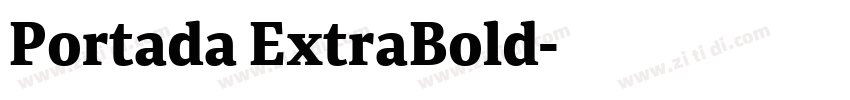 Portada ExtraBold字体转换